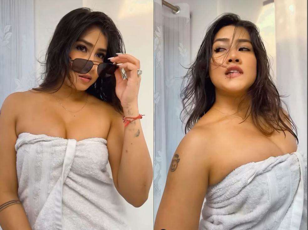 Social media star Sofia Ansari shared extremely bold photos wearing just a towel, fans were left sweating after seeing them